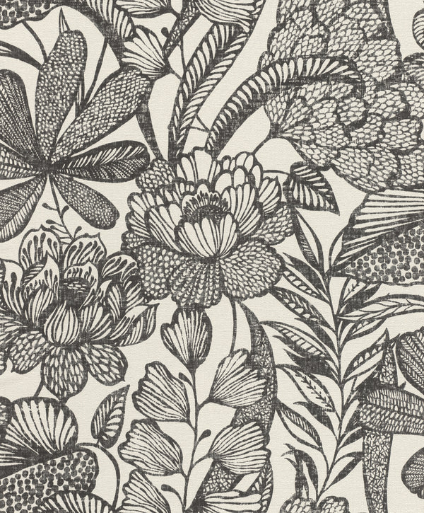 SKETCHED FLORAL Wallpaper Pattern No 555325