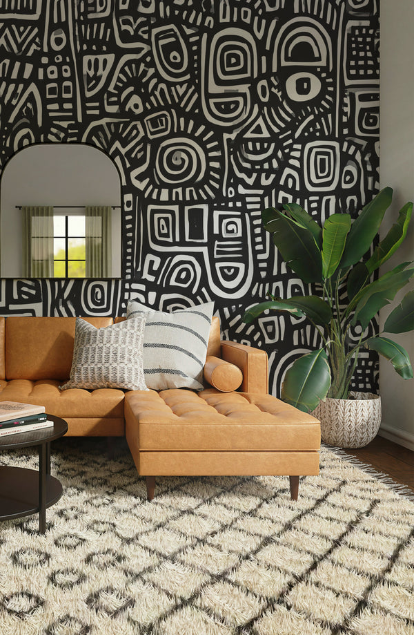 THE ICON EDIT - BLACK & WHITE Wallpaper Pattern No 64513