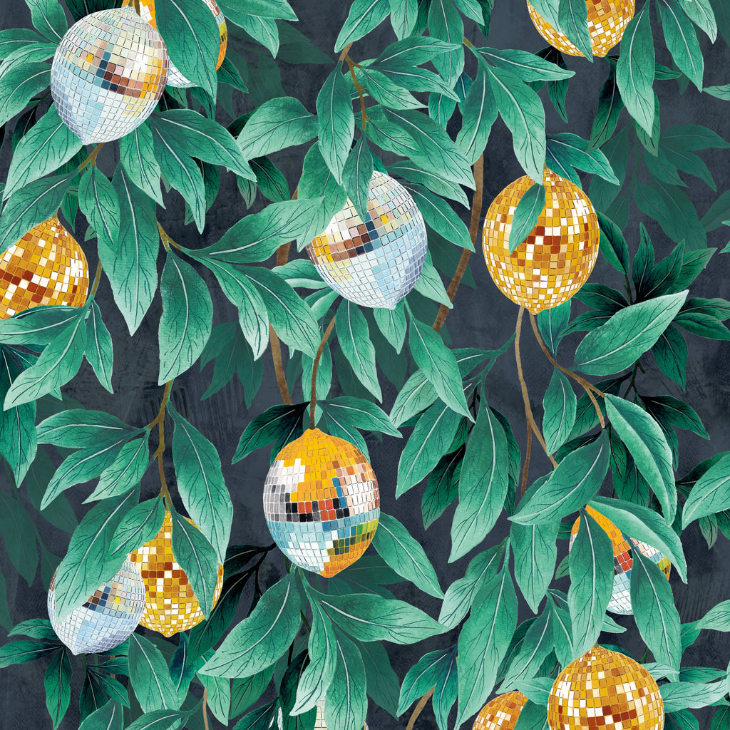 BRAND MCKENZIE Wallpaper Pattern No BMGI006/04B - Disco Lemons
