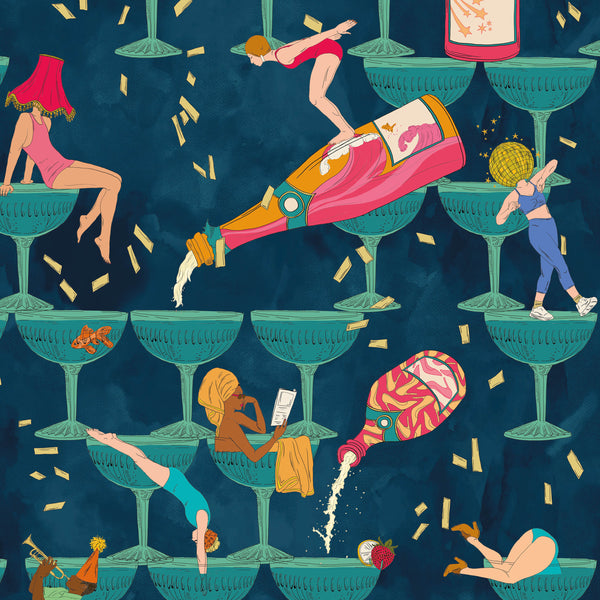 BRAND MCKENZIE Wallpaper Pattern No BMGI006/09C - The Grand Pour