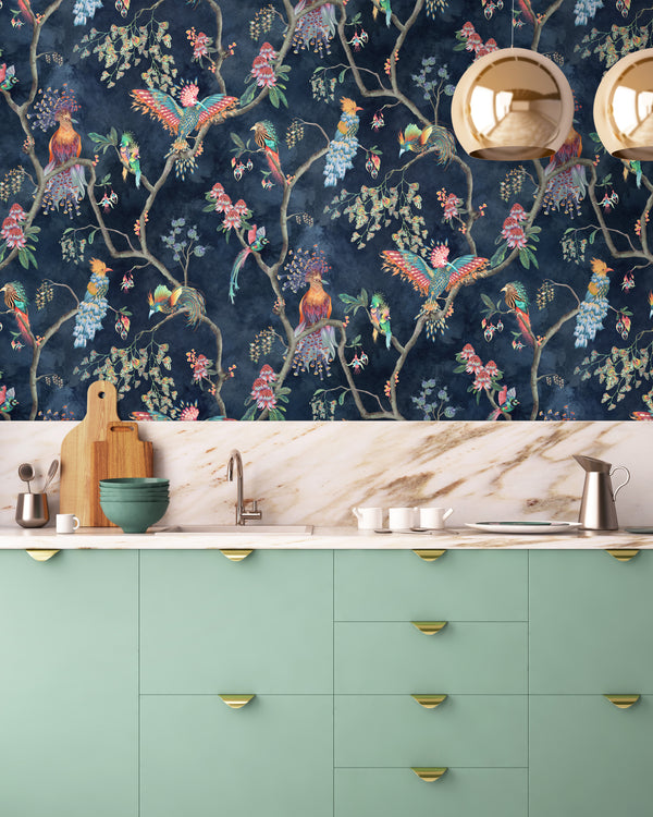 BRAND MCKENZIE Wallpaper Pattern No BMWL005/01B - Birds In Paradise