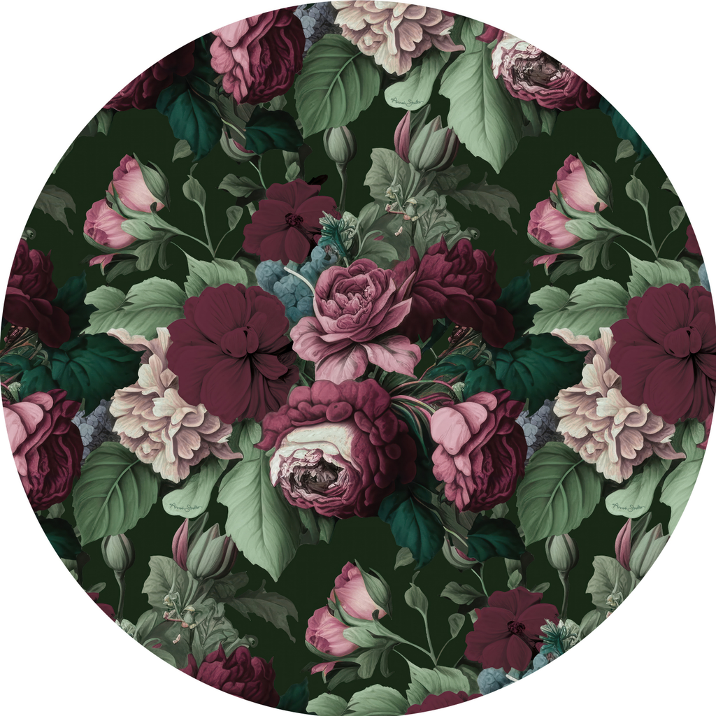 Annah Stretton - Olive J'adore Roses Circle Mural
