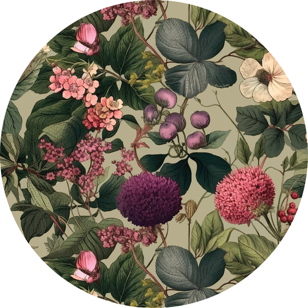 Annah Stretton - Painted Petals Circle Mural