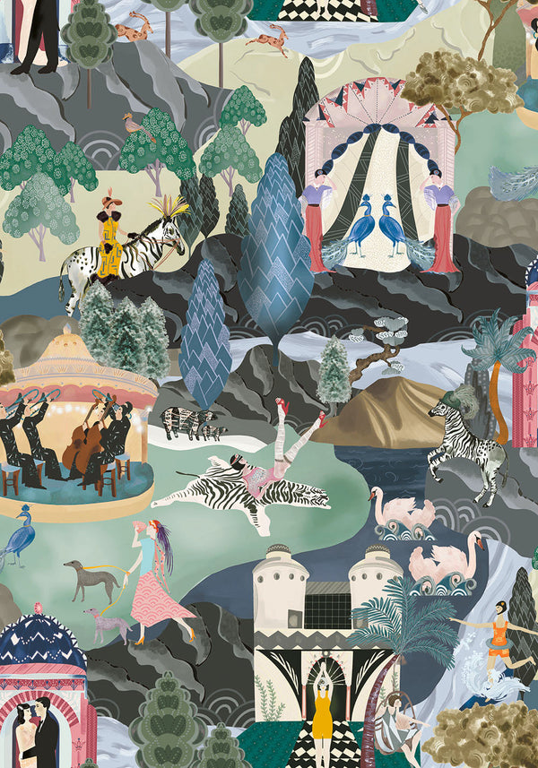 BRAND MCKENZIE Wallpaper Pattern No BMHD002/10C - The Art Deco Hills