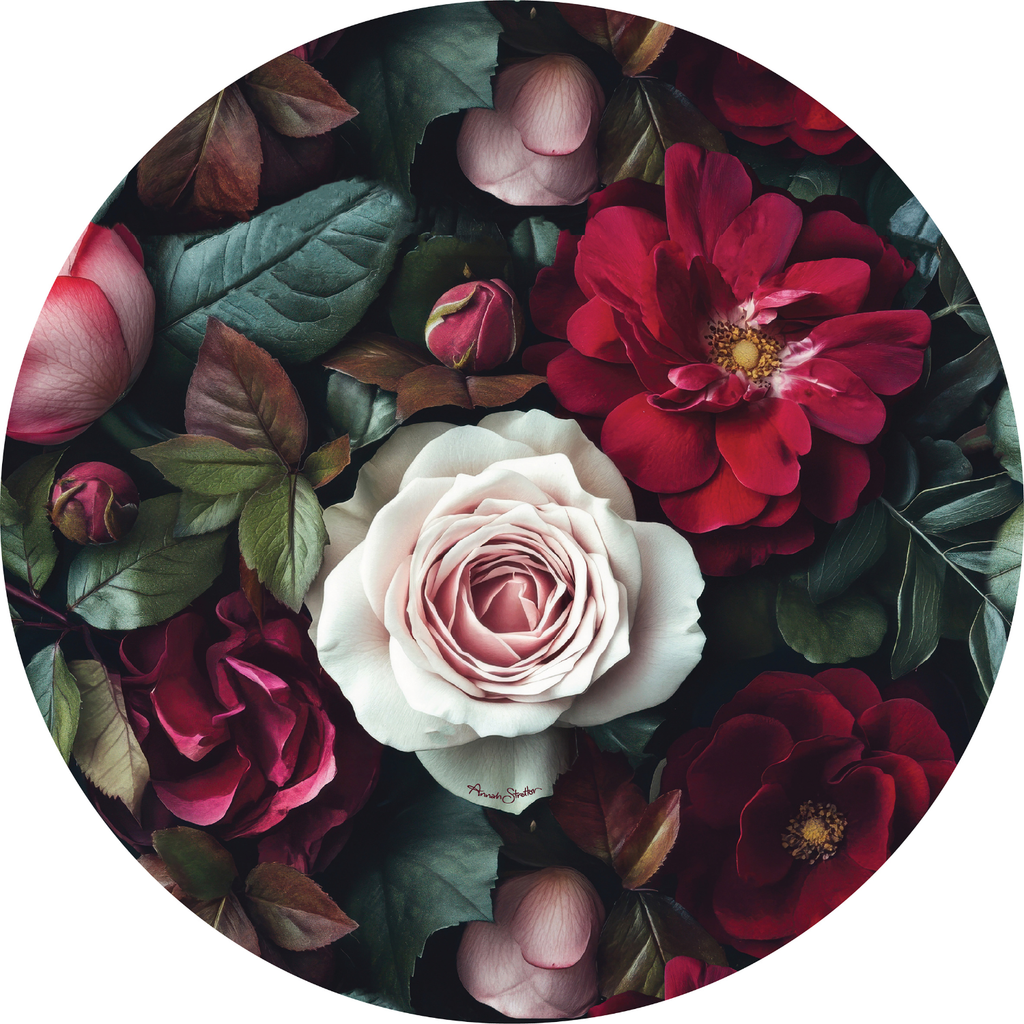 Annah Stretton - Winter Rose Circle Mural